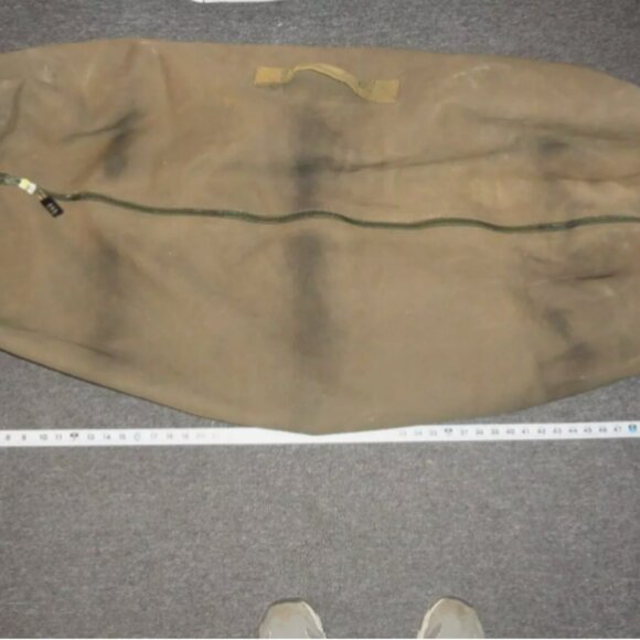 VINTAGE 1985 FRENCH FRANCE LARGE GREEN DUFFLE BAG COMMANDO SCHOOL ISSUE LD 4355 - Picture 2 of 13